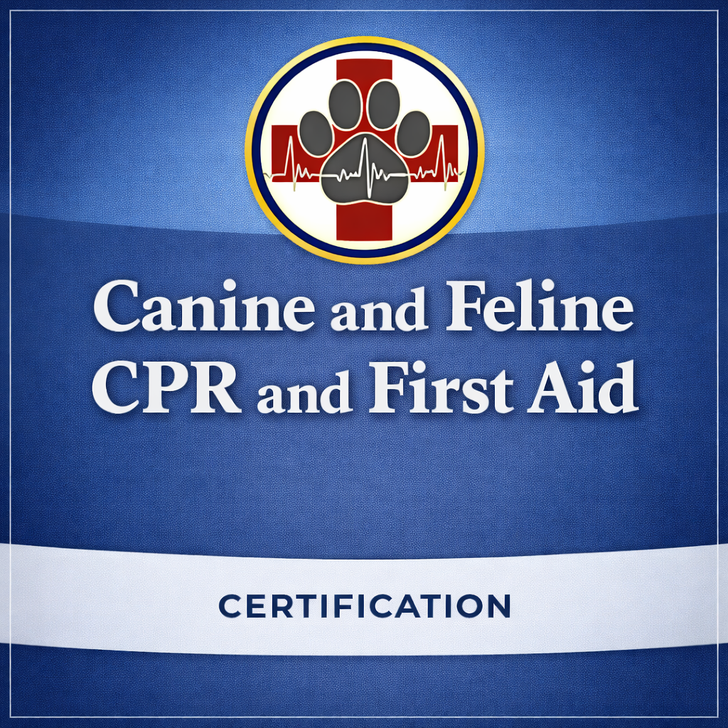 Canine and Feline CPR and First Aid Virtual Live Certification Class- Wednesday 8/5/26 at 7pm EST/6pm CST/5pm MST/4pm PST